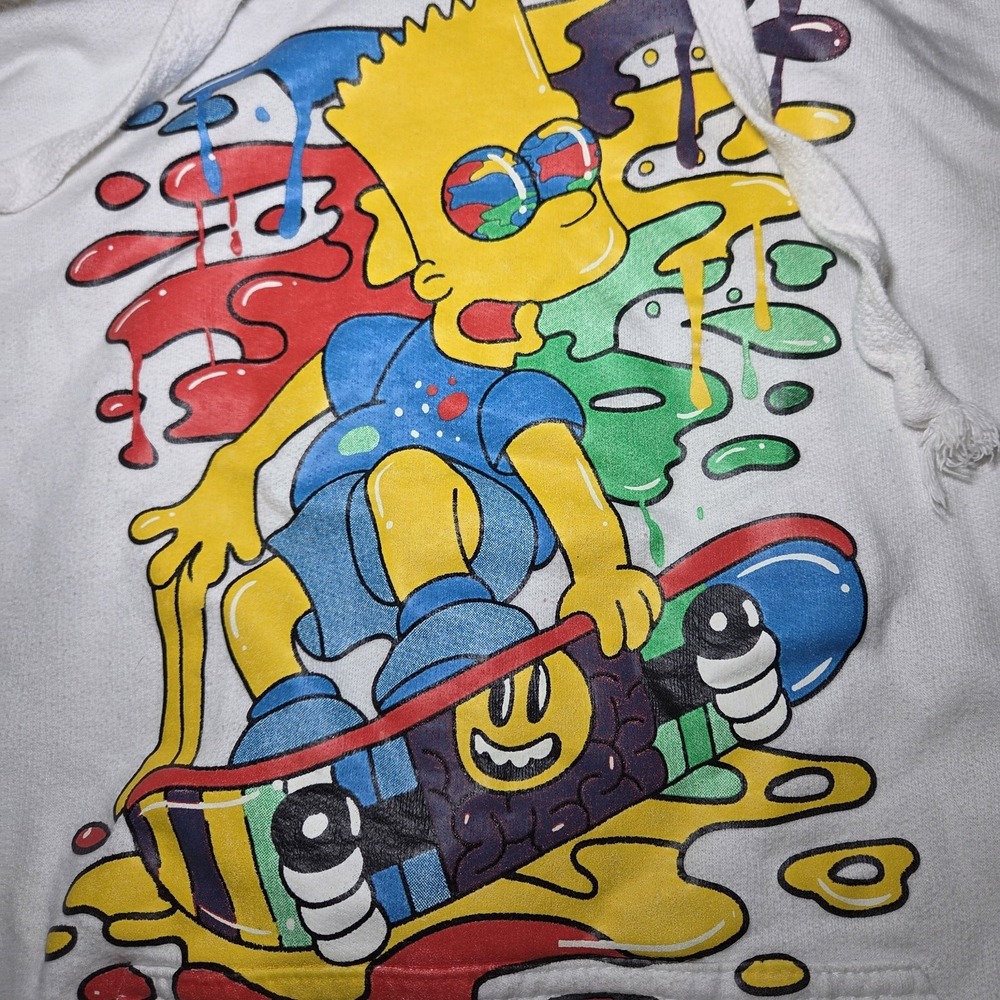 Premium Jon Lauren Bart Simpson Graphic Hoodie MEDIUM Streetwear Y2K 90s